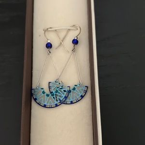 Hand crafted Blue Drop Earrings